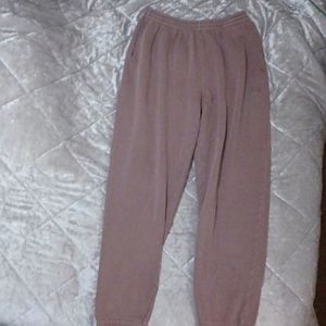 PINK VICTORIA'S SECERT DUSTY PURPLE SWEATPANTS (MEDIUM)